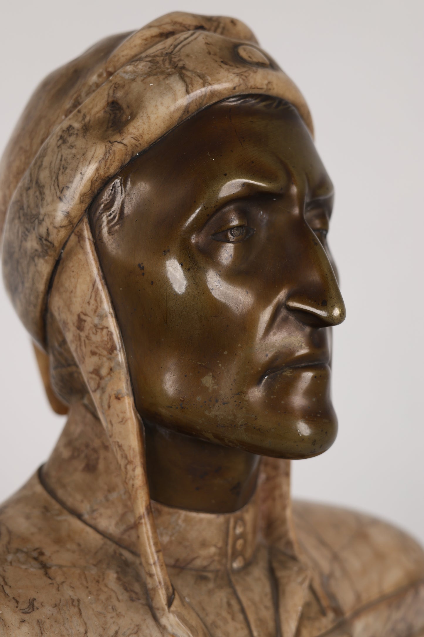Marmorbüste Dante Aligherie um 1920