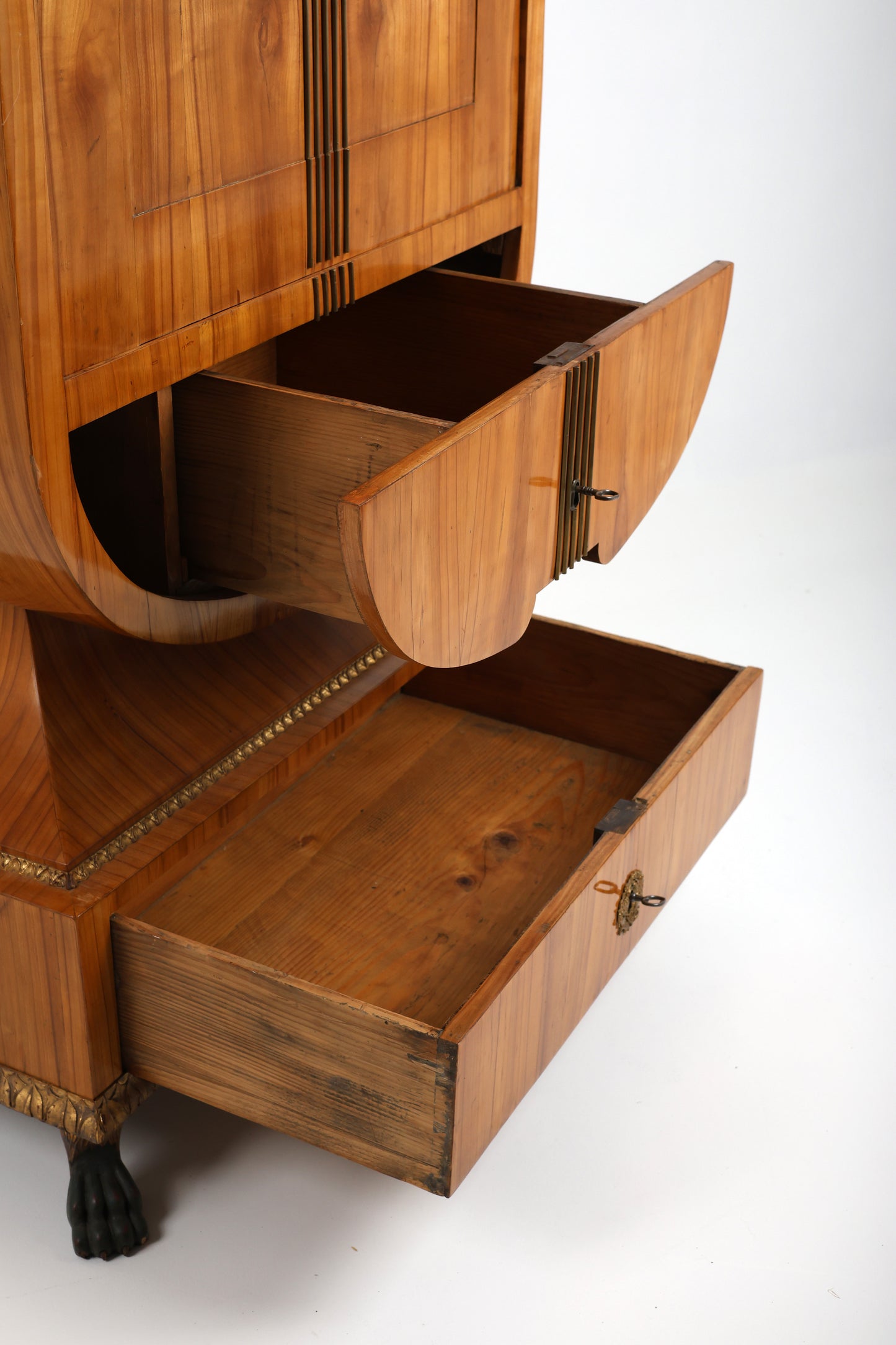 Biedermeier Lyrasekretär in Kirschbaum Wien um 1815