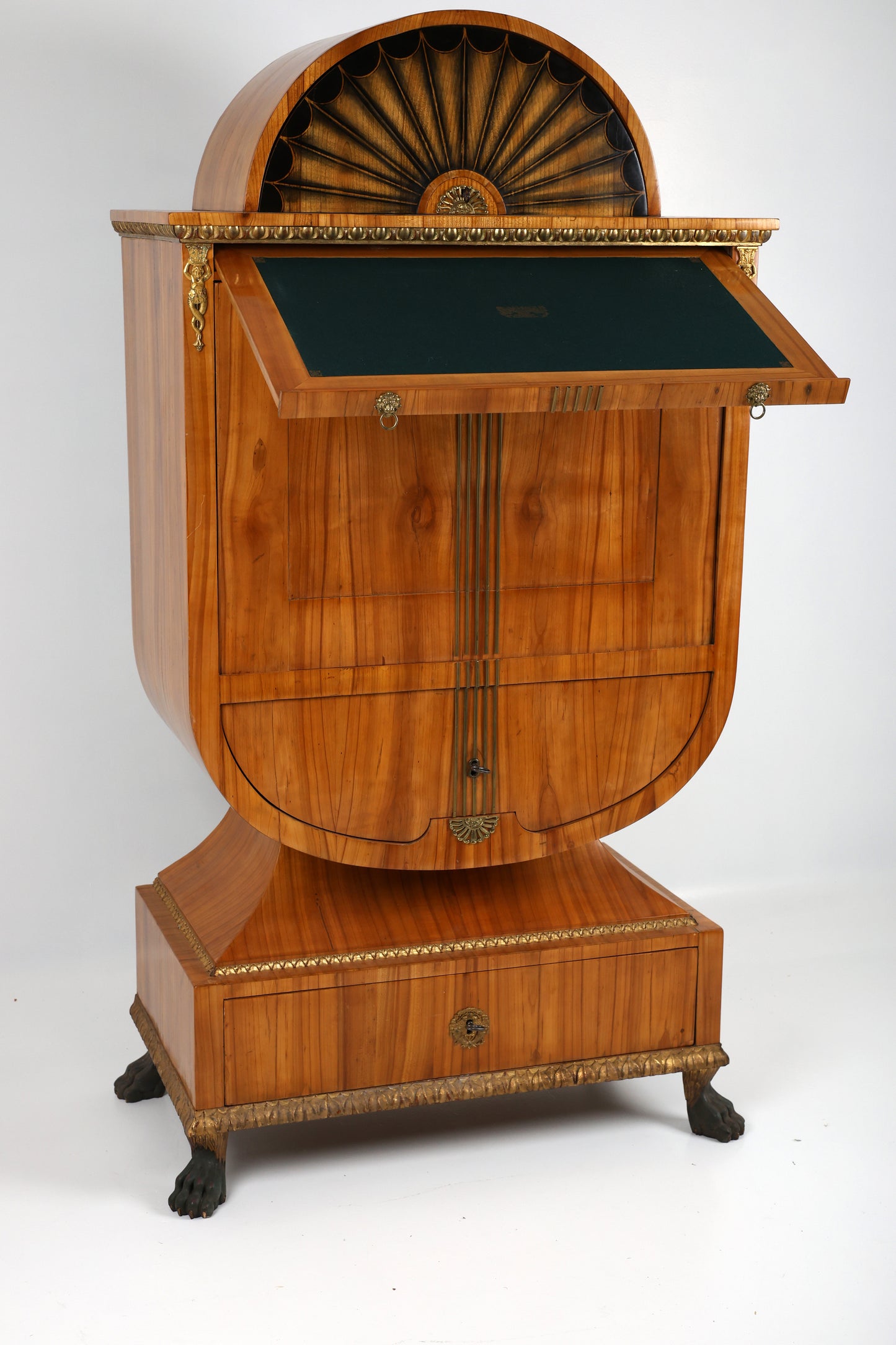 Biedermeier Lyrasekretär in Kirschbaum Wien um 1815