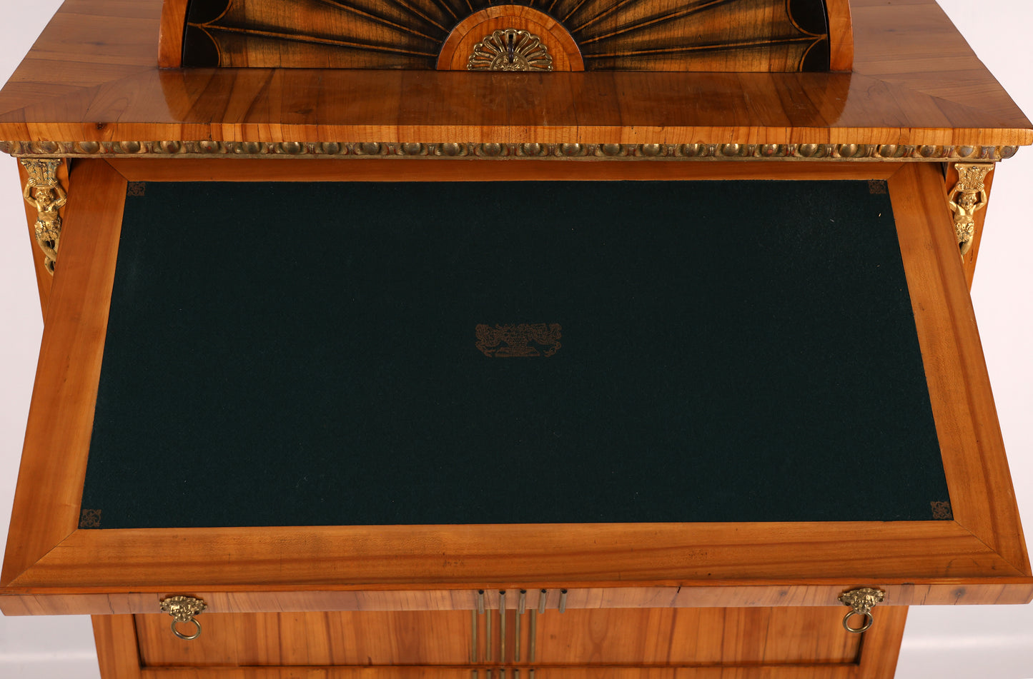Biedermeier Lyrasekretär in Kirschbaum Wien um 1815