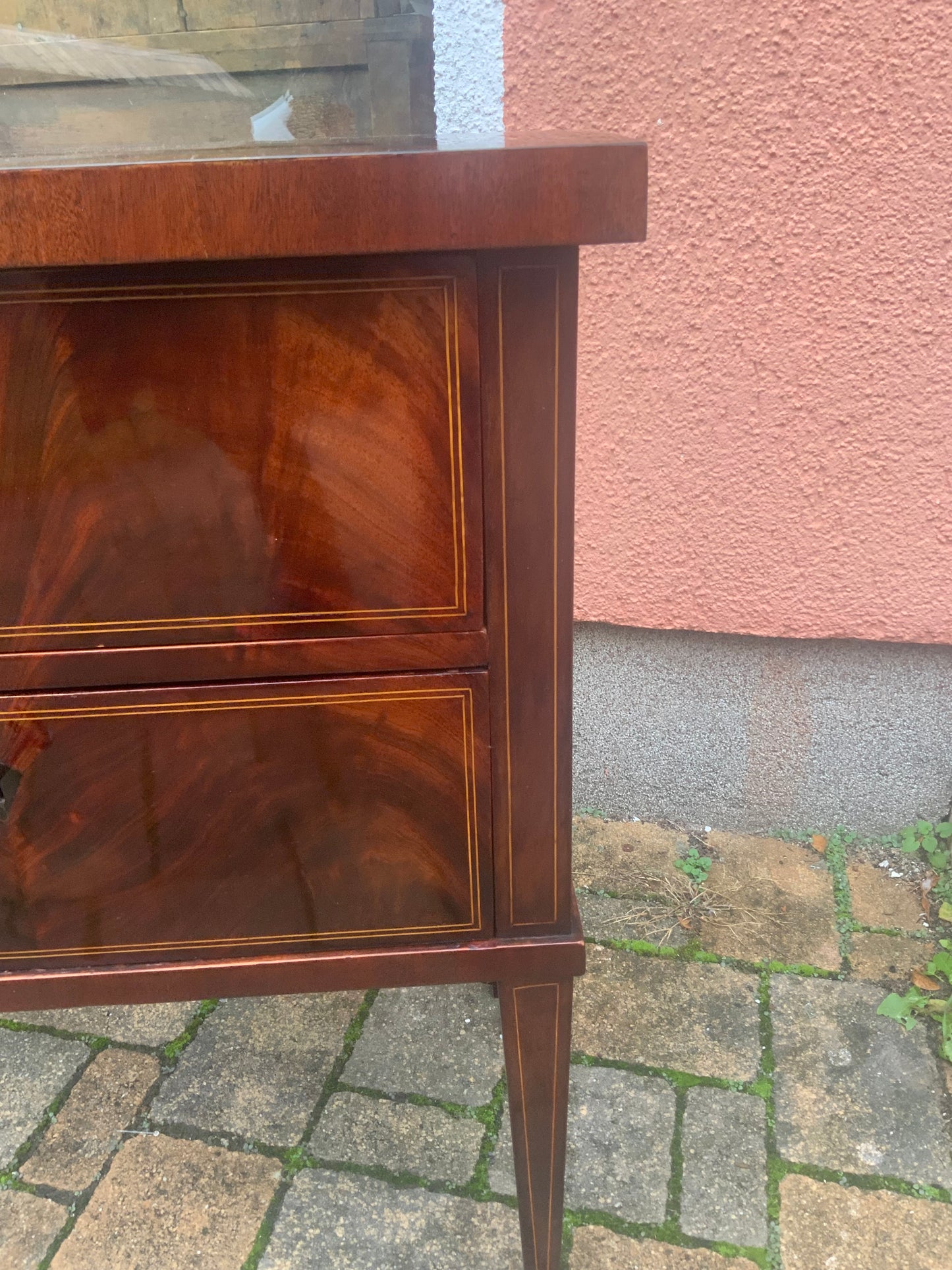 Biedermeier Pfeilerkommode in Mahagoni um 1830