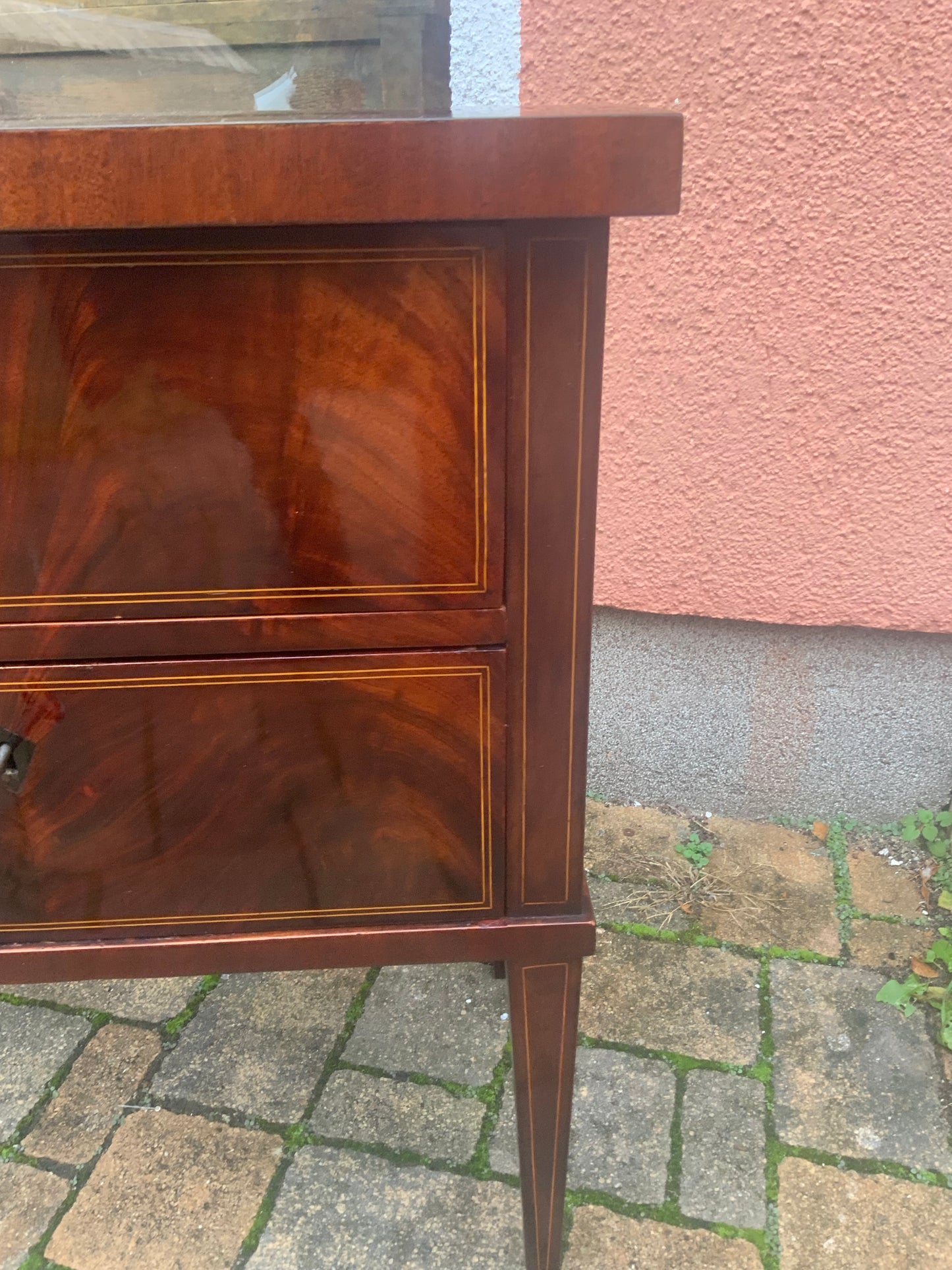 Biedermeier Pfeilerkommode in Mahagoni um 1830