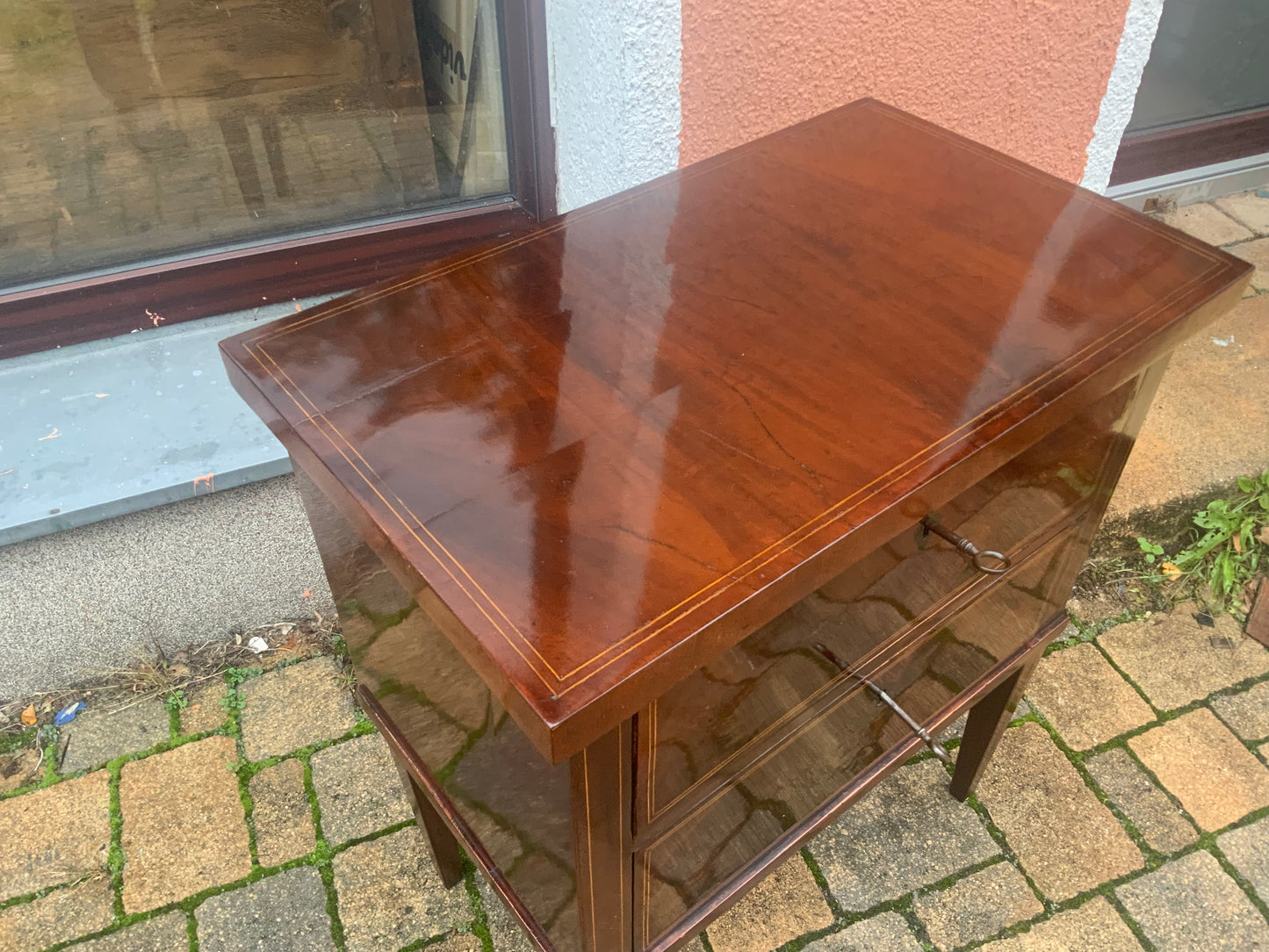 Biedermeier Pfeilerkommode in Mahagoni um 1830
