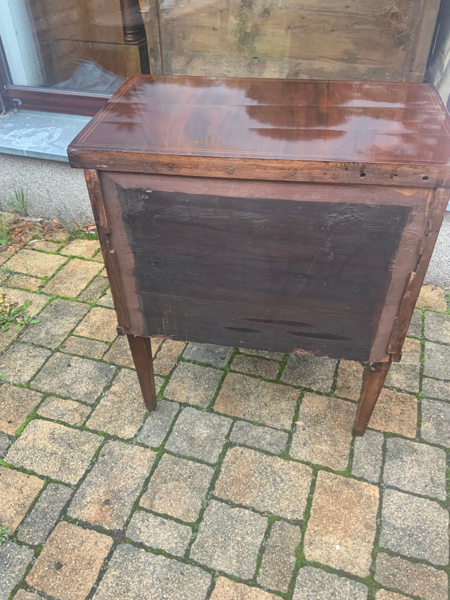 Biedermeier Pfeilerkommode in Mahagoni um 1830