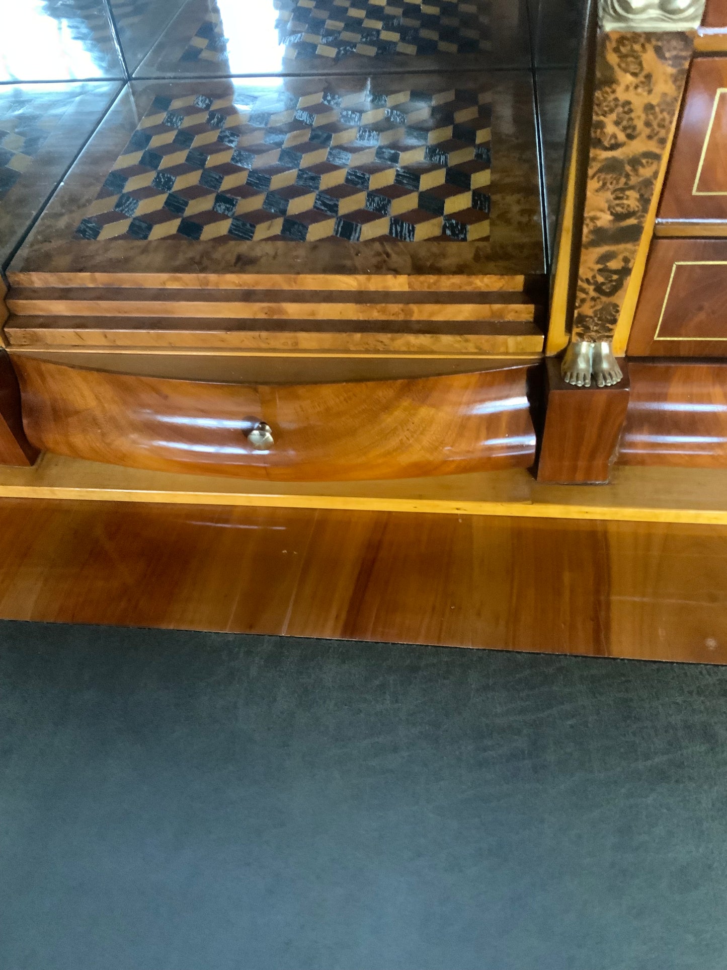Biedermeier Sekretär Obstholz 1828