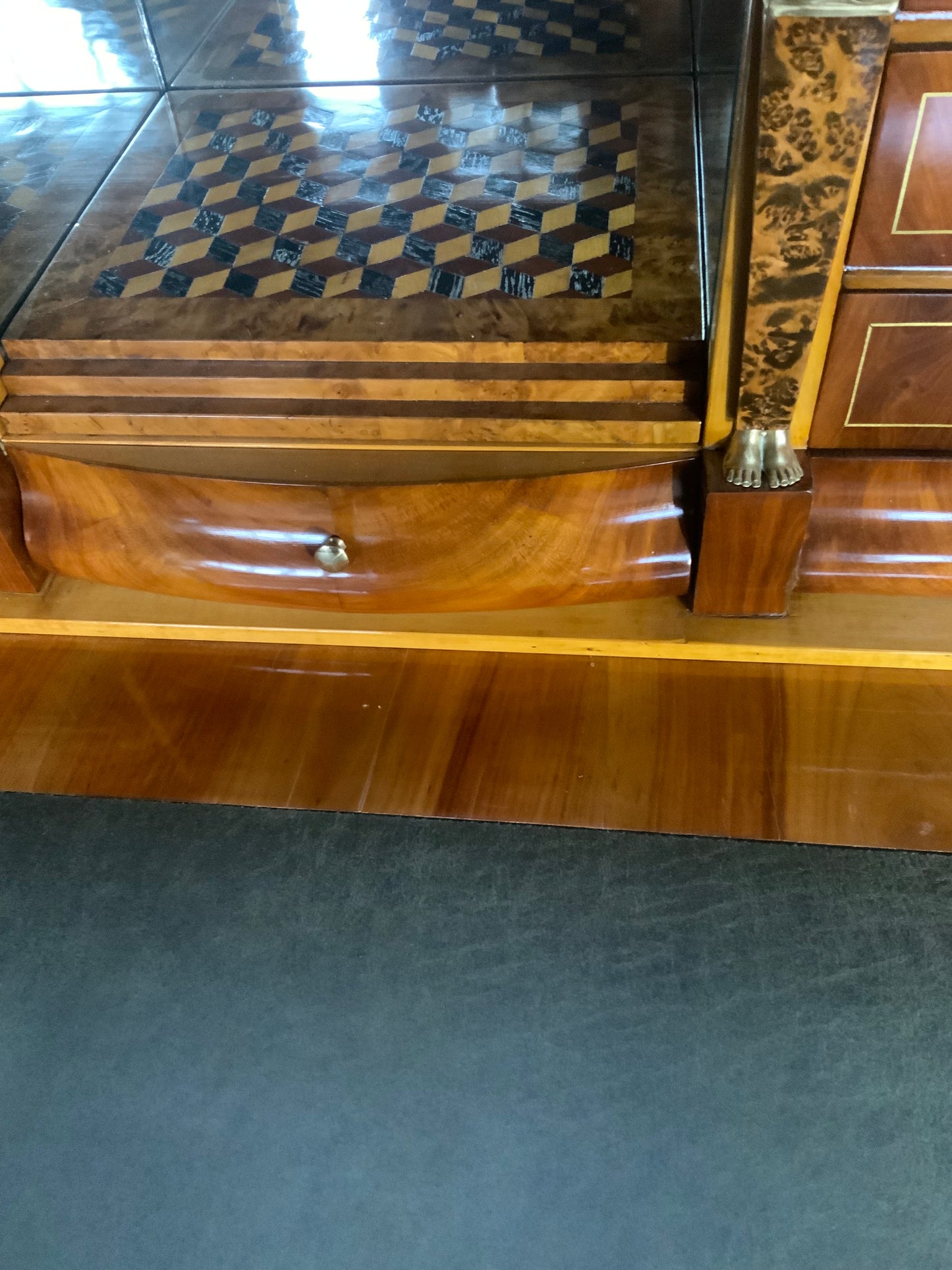 Biedermeier Sekretär Obstholz 1828