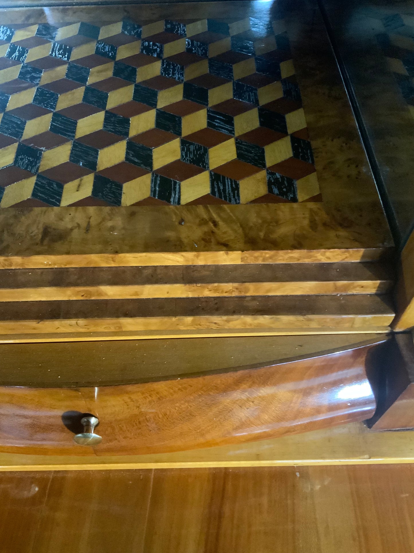 Biedermeier Sekretär Obstholz 1828