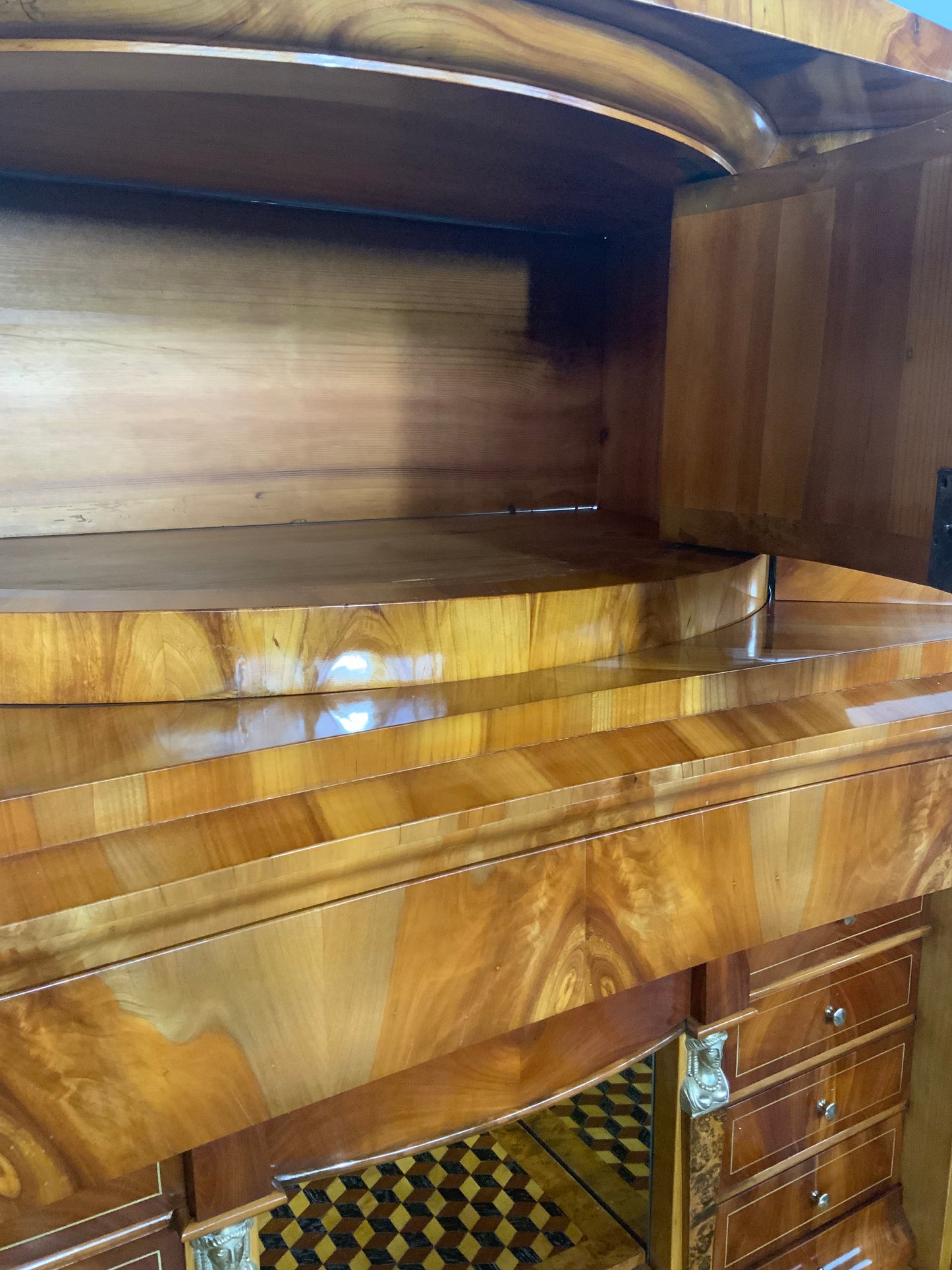 Biedermeier Sekretär Obstholz 1828