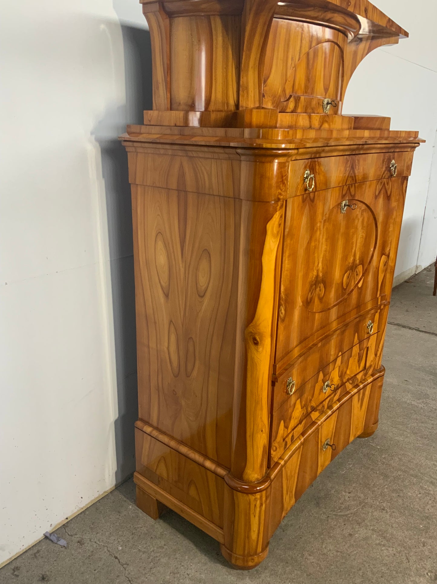 Biedermeier Sekretär Obstholz 1828