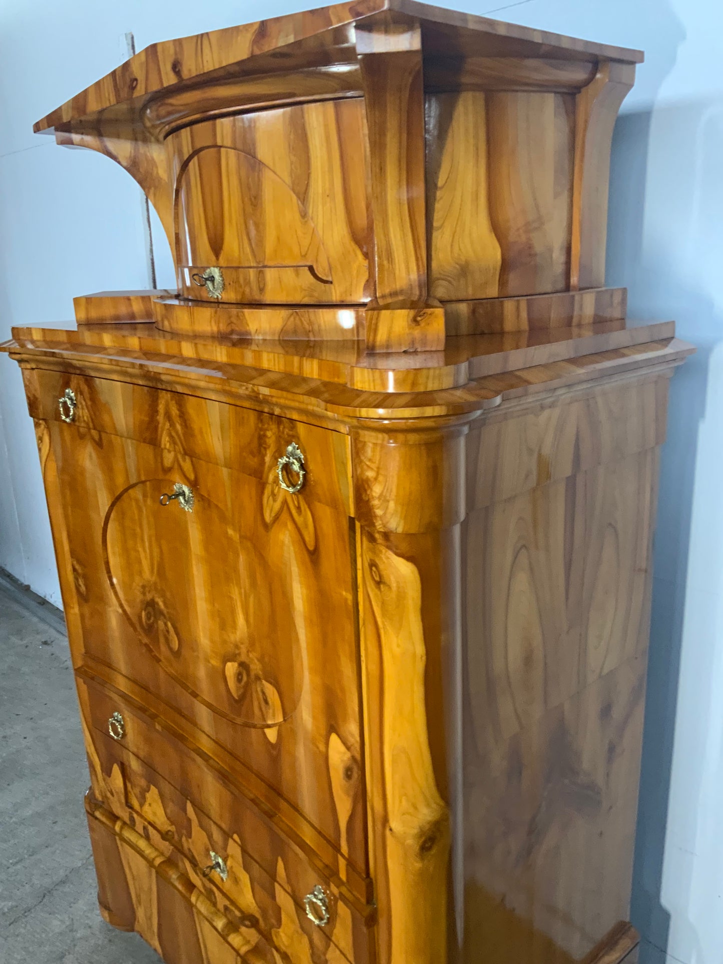 Biedermeier Sekretär Obstholz 1828