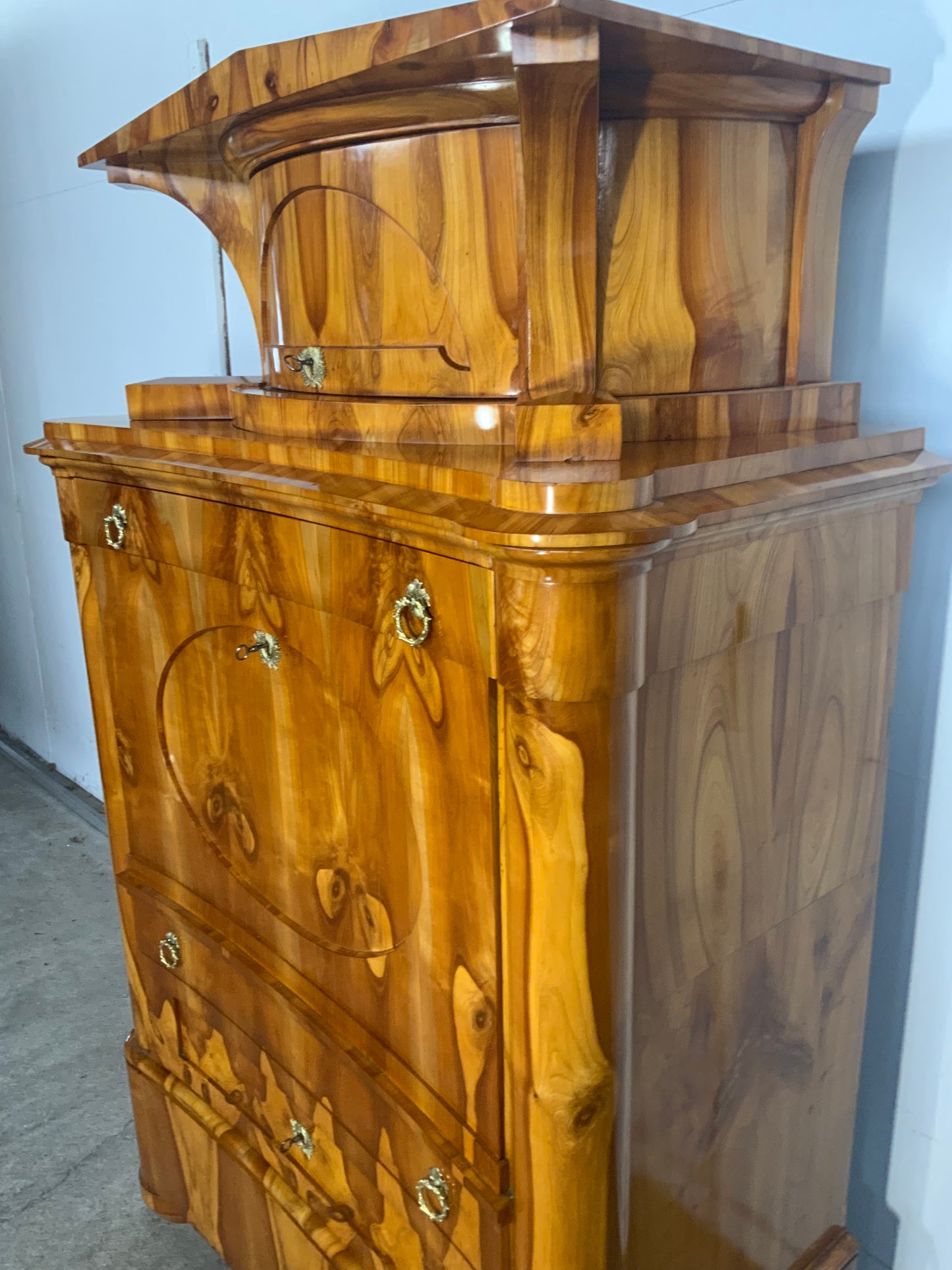 Biedermeier Sekretär Obstholz 1828