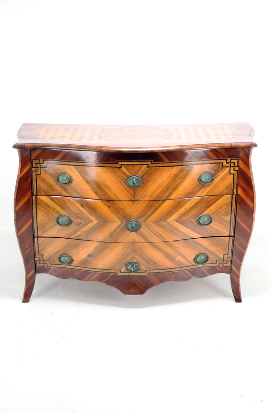 Louis Seizekommode in Nussbaum und Zwetschge um 1780