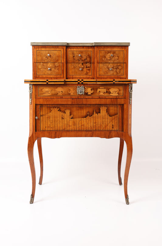 Bonheur -du-jour Damensekretär   intarsiert im Transitionsstil