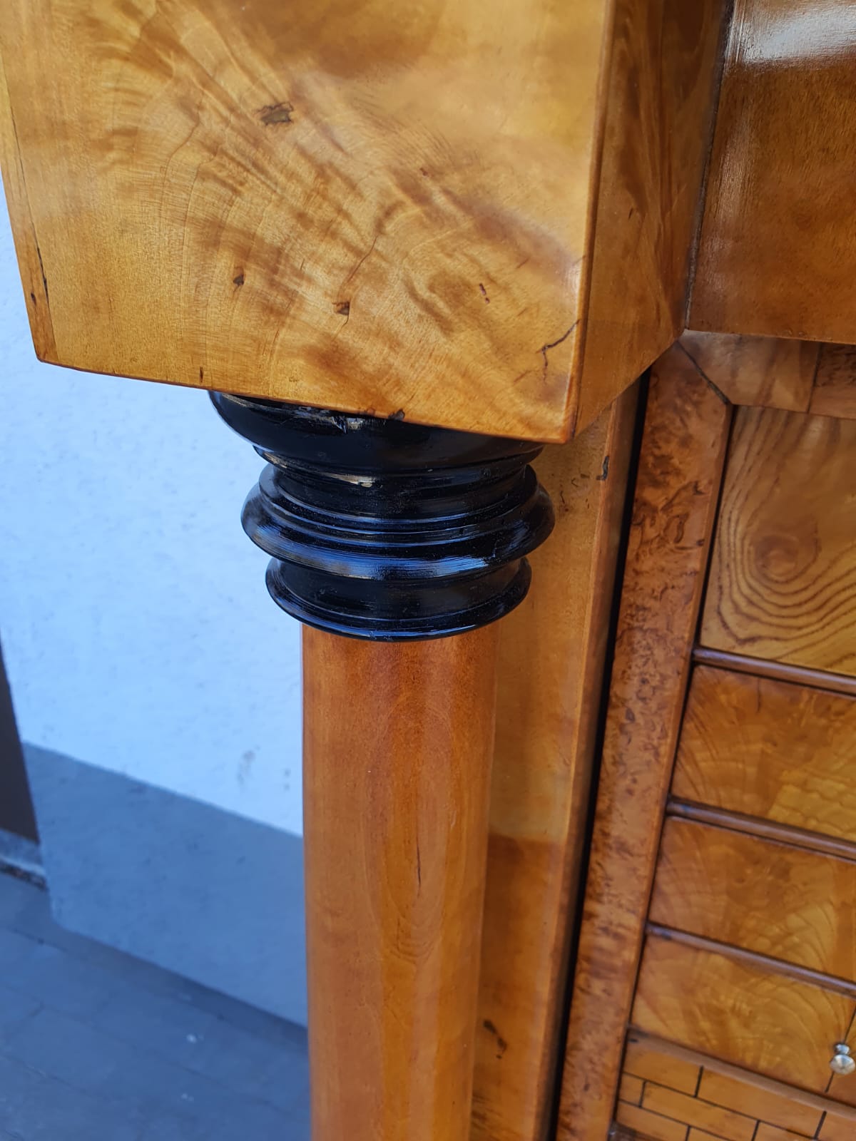 Biedermeier Sekretär in Kirschbaum um 1820