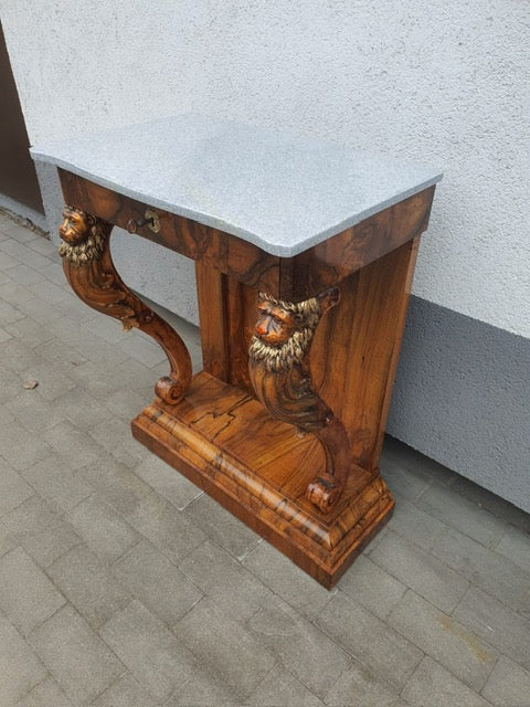 Seltene kleine Empire Konsole Nussbaum um 1810 Reserviert