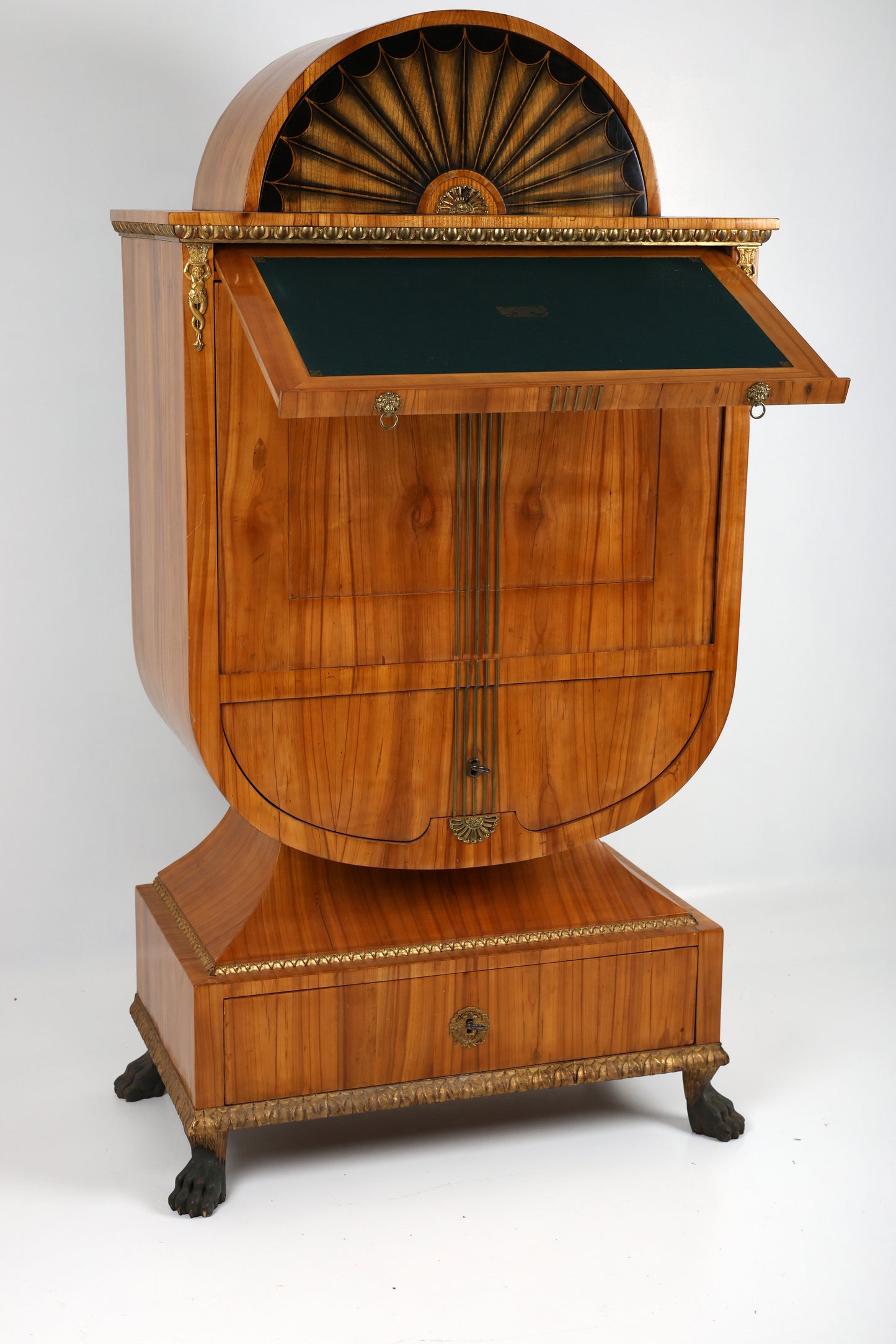 Biedermeier  Lyrasekretär in Kirschbaum Wien um 1815