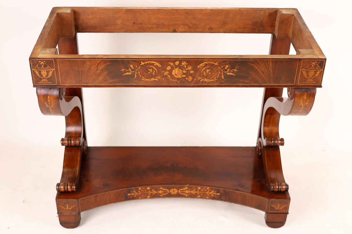 Biedermeier Konsole intarsiert in Mahagoni um 1830