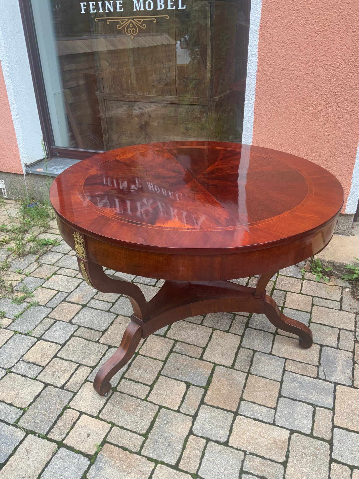 Großer originaler Empiretisch in Mahagoni um 1810 Reserviert
