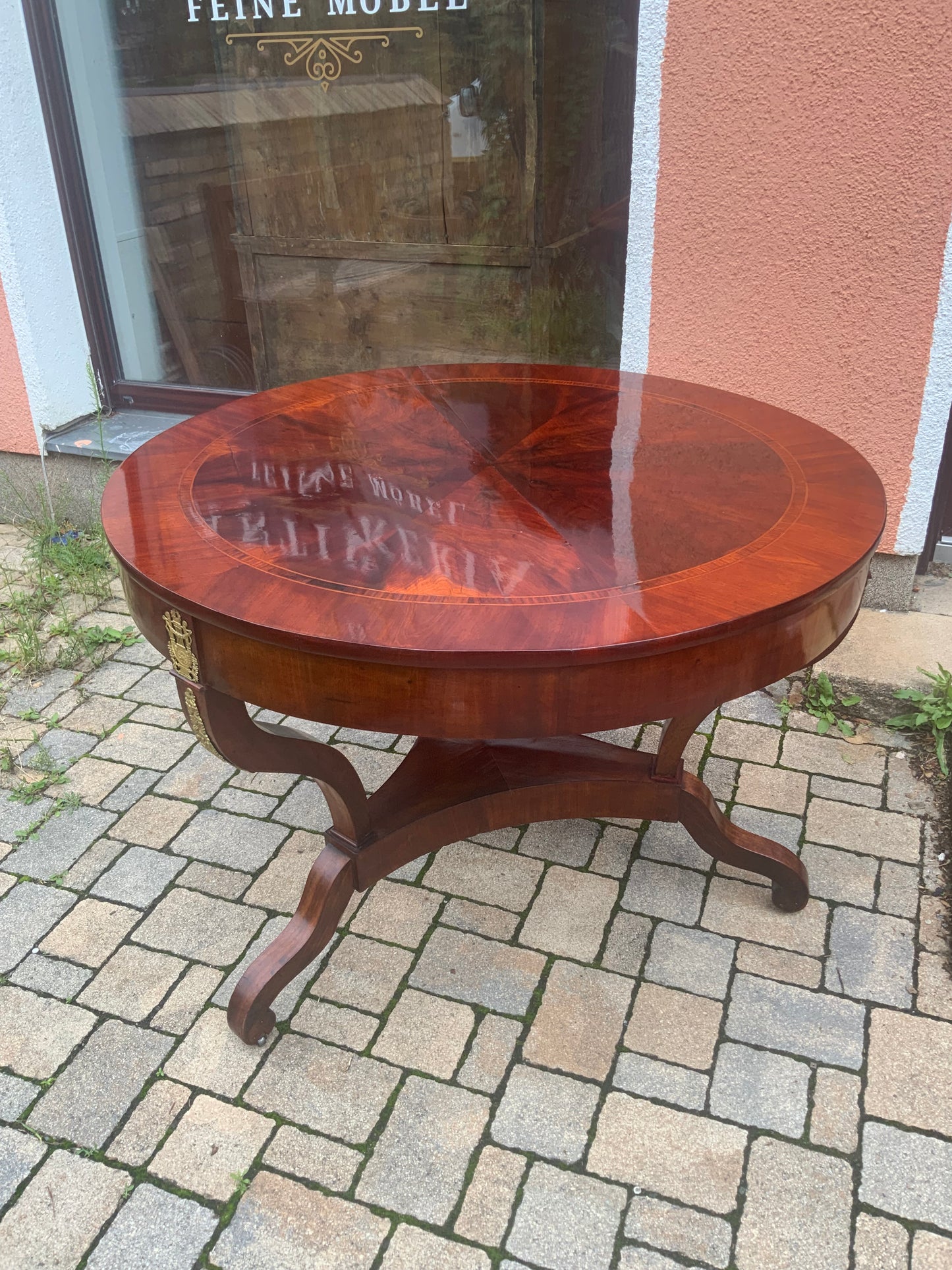 Großer originaler Empiretisch in Mahagoni um 1810 Reserviert