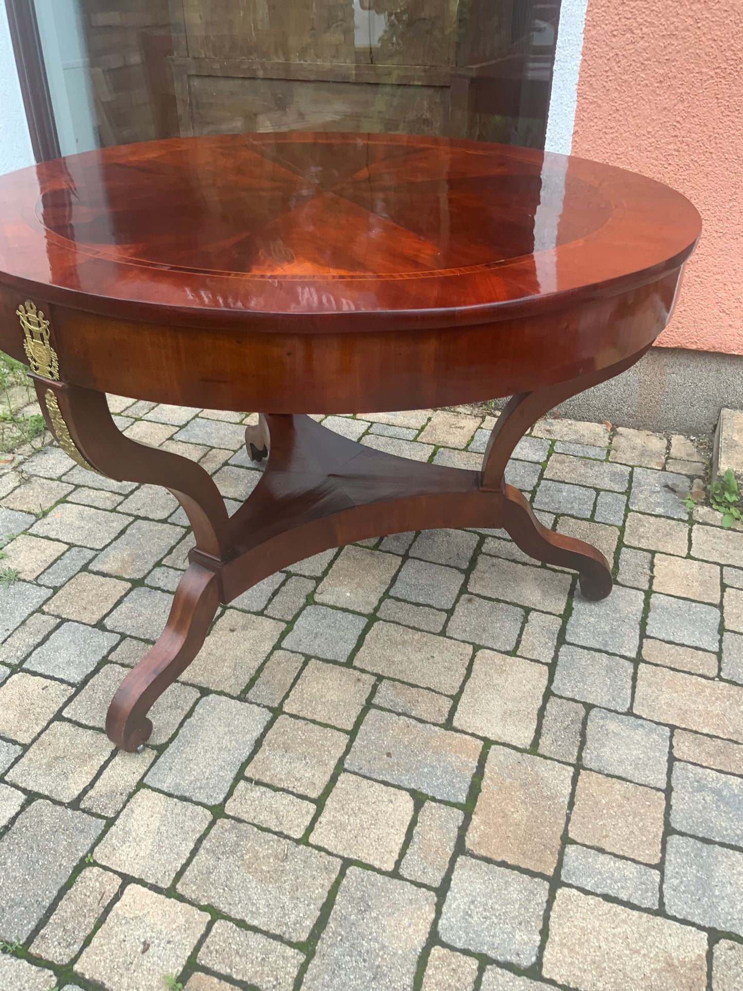Großer originaler Empiretisch in Mahagoni um 1810 Reserviert