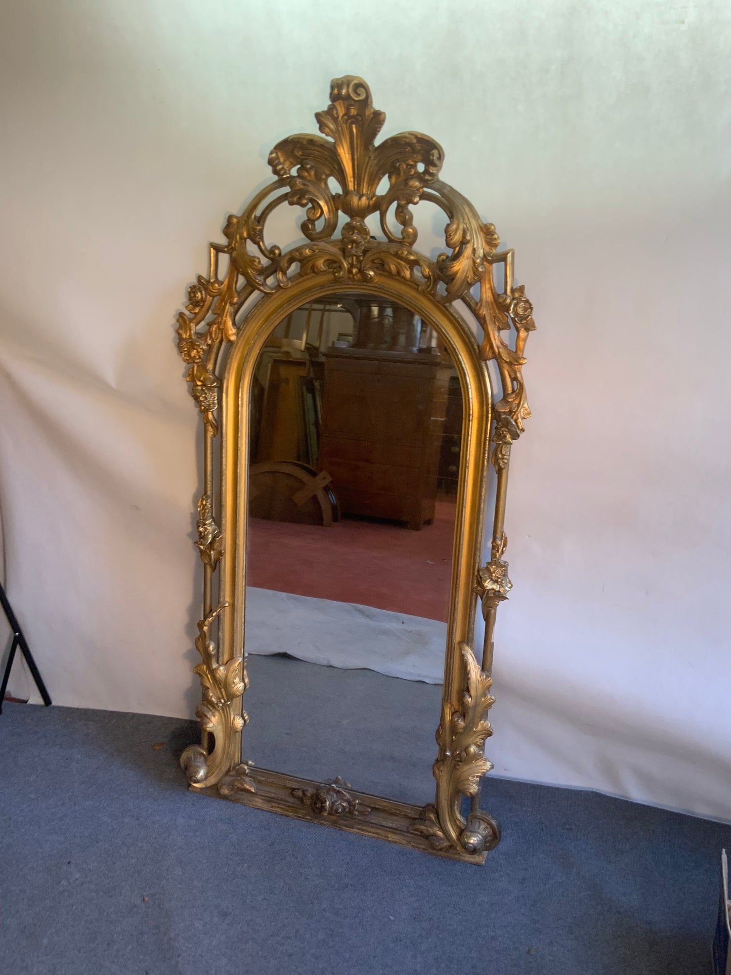 Barocker Standspiegel aus dem 19.Jh.