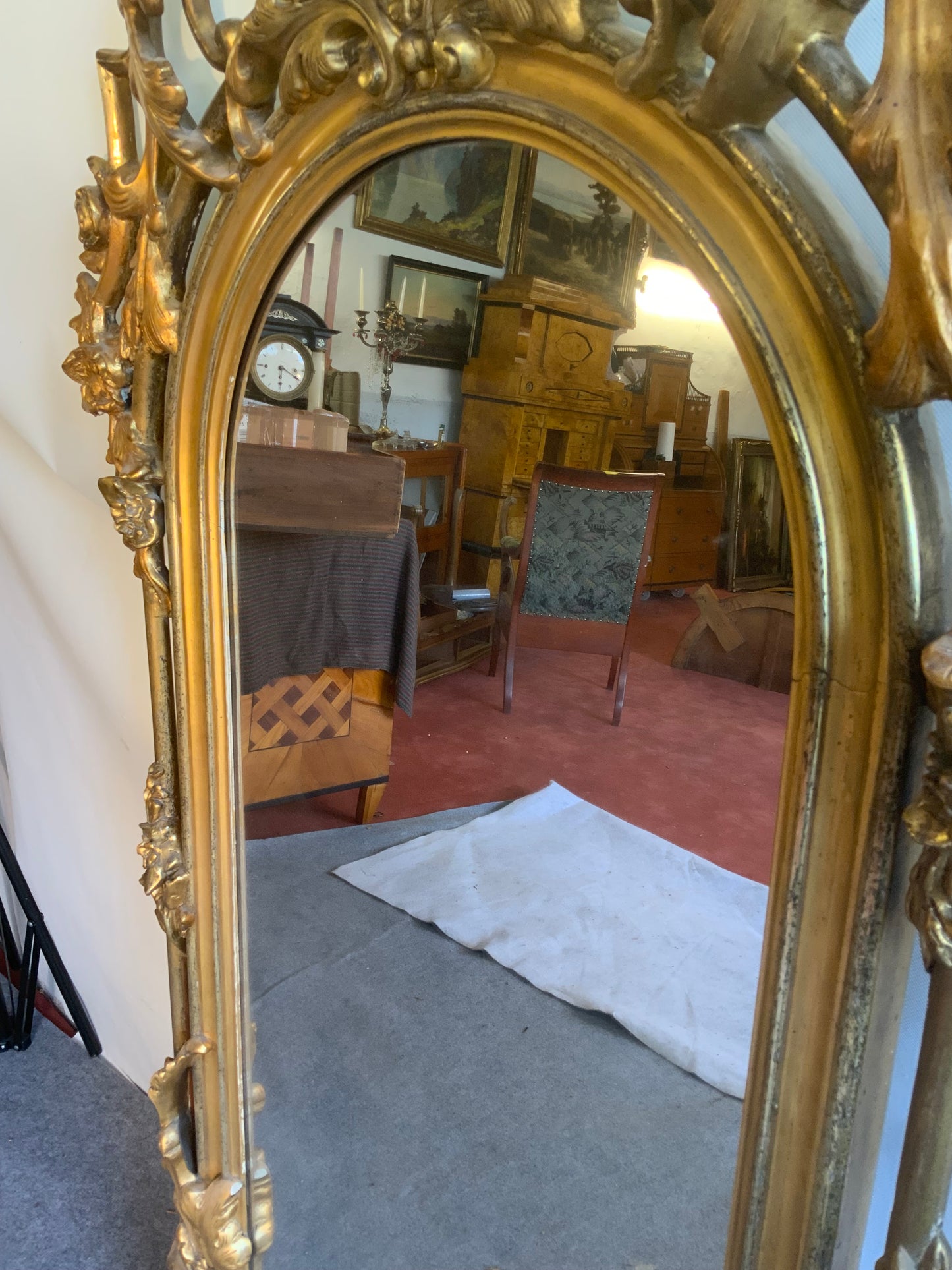 Barocker Standspiegel aus dem 19.Jh.