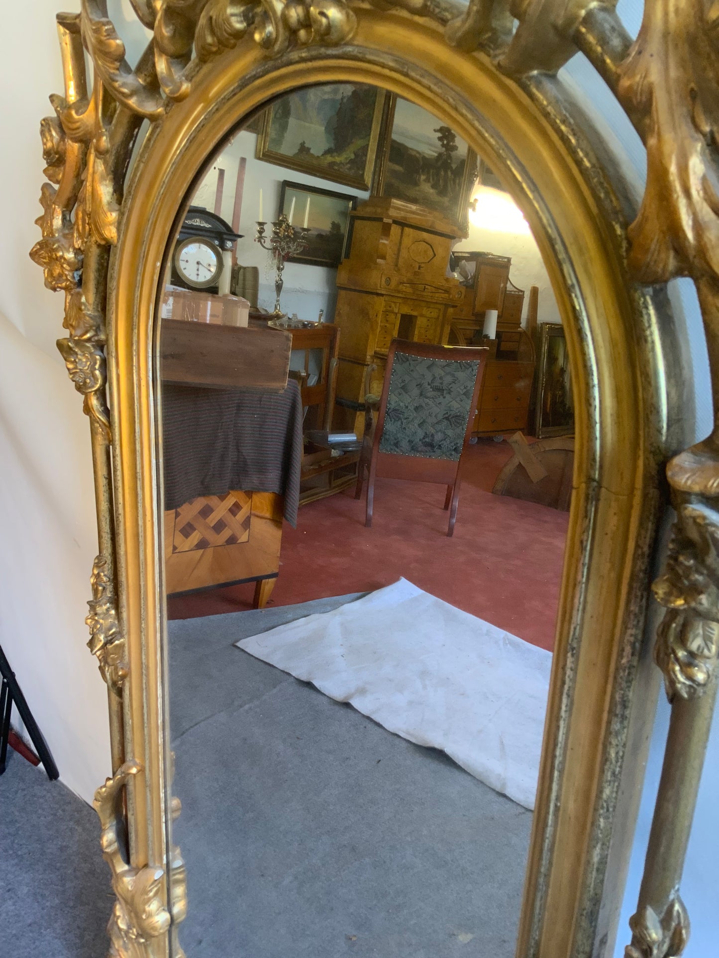 Barocker Standspiegel aus dem 19.Jh.