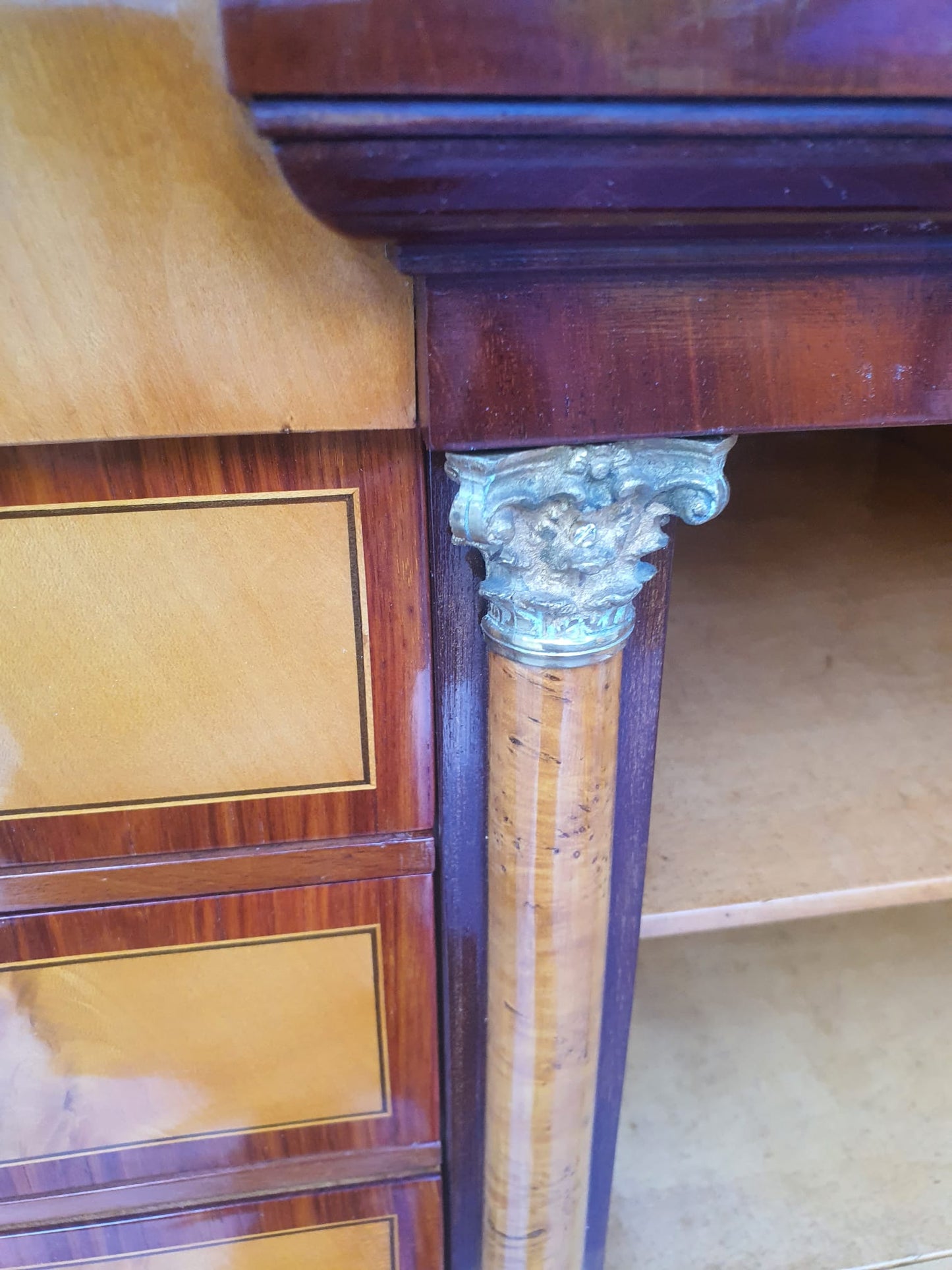 Konischer Biedermeier Damensekretär Mahagoni um 1820