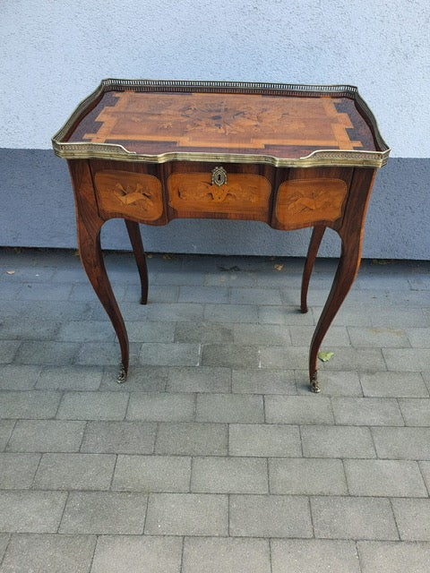 Bureau de Dame kleiner Damensekretär intarsiert in Palisander