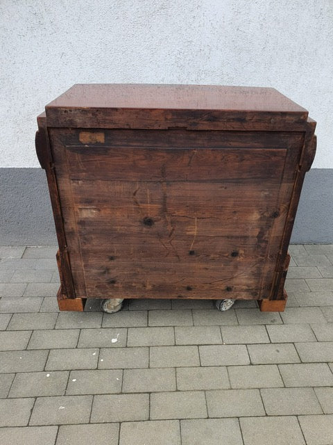 Seltene Biedermeierkommode in Mahagoni um 1830
